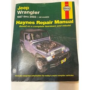 Haynes Repair Manual Jeep Wrangler 1987-2003 Paper DIY Service Guide Book 50030